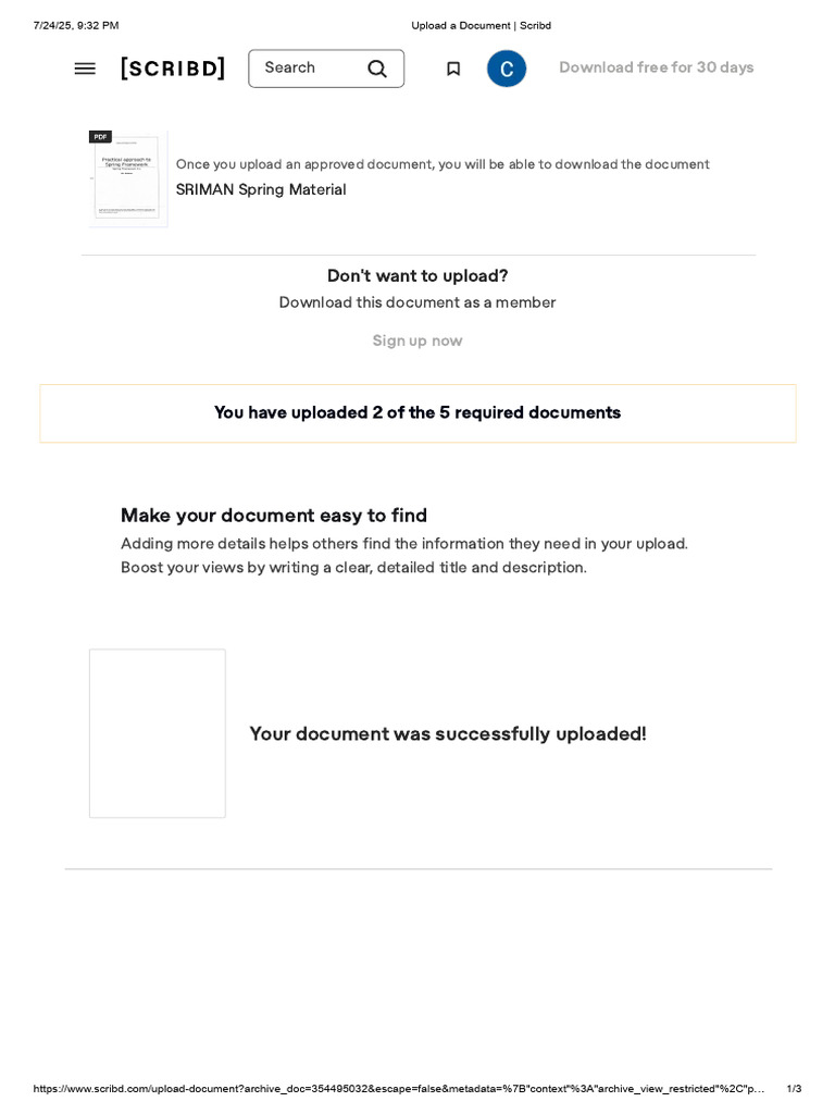 Uploading Documents on Scribd Guide | PDF | Scribd