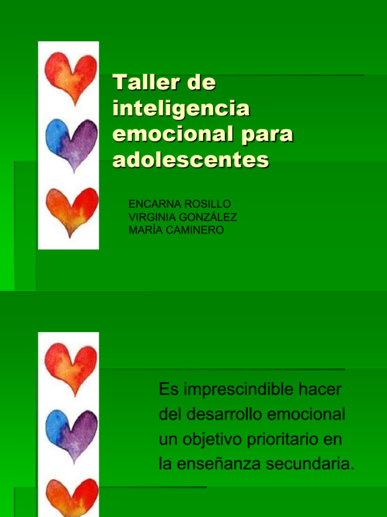 Taller de Inteligencia Emocional para Adolescentes | PDF | Las ...