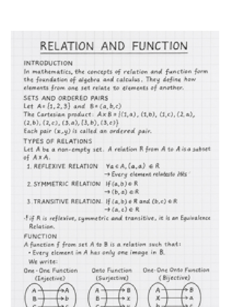 Relation and Function Project Tauseef | PDF