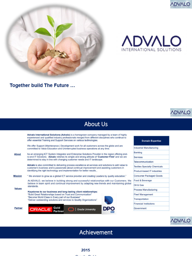 Advalo Corporate Profile Final2024 | PDF | Cloud Computing | Oracle ...