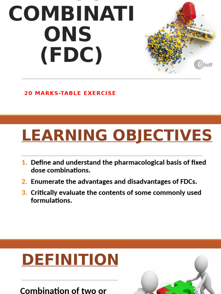 Understanding Fixed Dose Combinations | PDF | Dose (Biochemistry ...