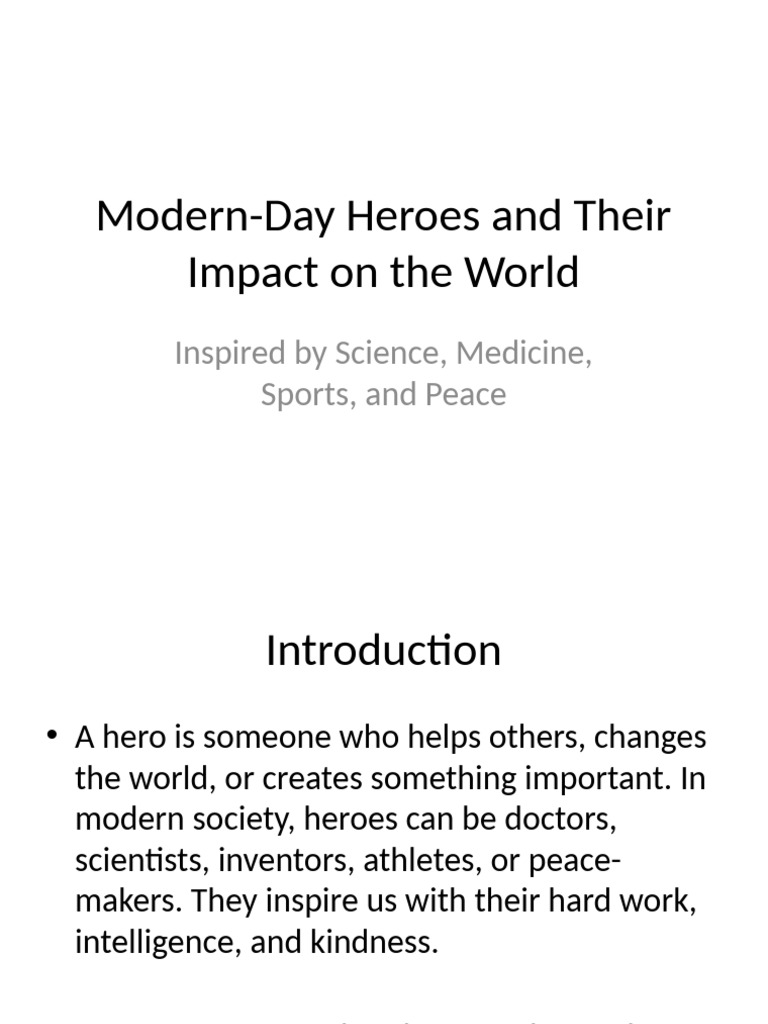 Modern Heroes Shaping Our World | PDF
