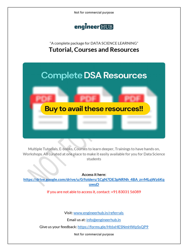 A Complete Package For Data Science Students | PDF