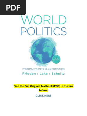 World Politics: Interests, Interactions, Institutions | PDF