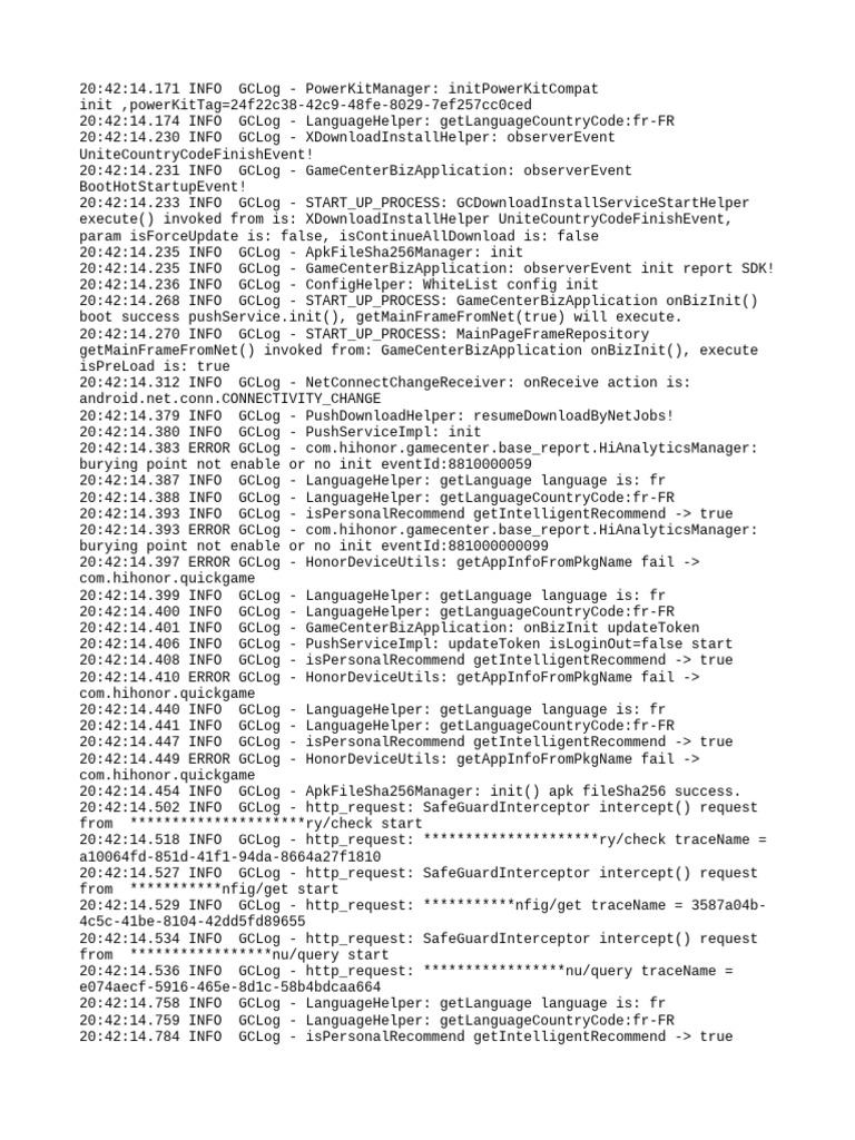 GameCenter Initialization Log Analysis | PDF | Computer Data | Network ...