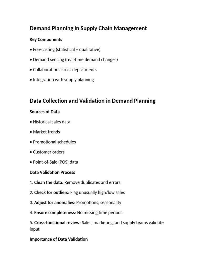 Demand Planning for S&OP Success | PDF