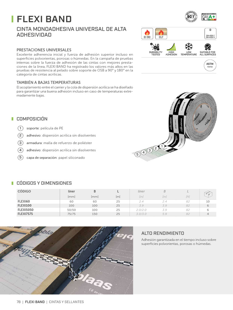 FLEXI BAND-es-technical-data-sheet | PDF | Química Física | Física ...