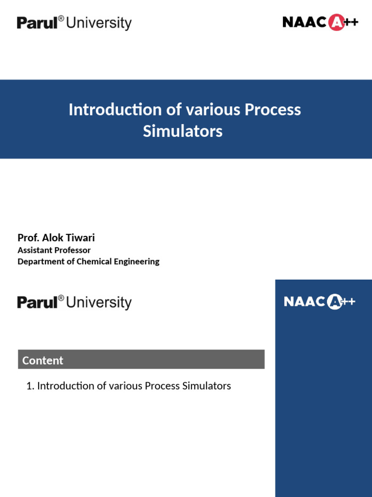 Overview of Process Simulators | PDF