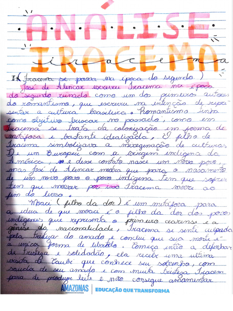 Resumo Livro Iracema-José de Alencar | PDF