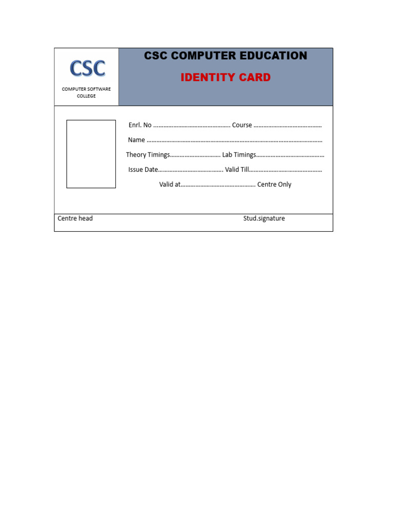 A5032 Identity Card | PDF