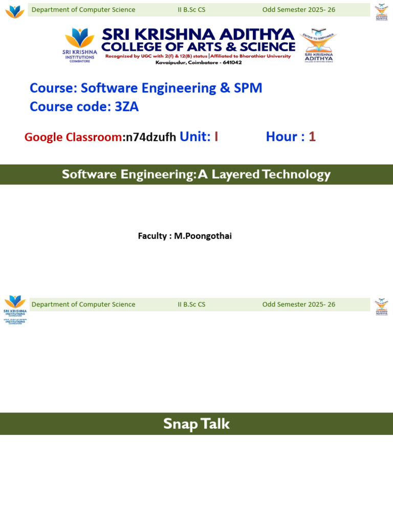 H-1 Software Engineering - A Layered Technology | PDF | Computer ...