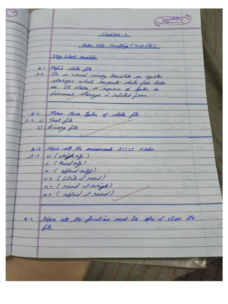 Data File Handling Comp Ch4 | PDF
