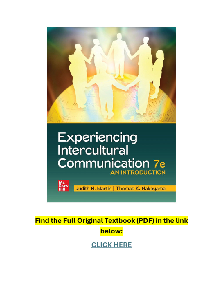 Experiencing Intercultural Communication 7th Edition | PDF | Cross ...