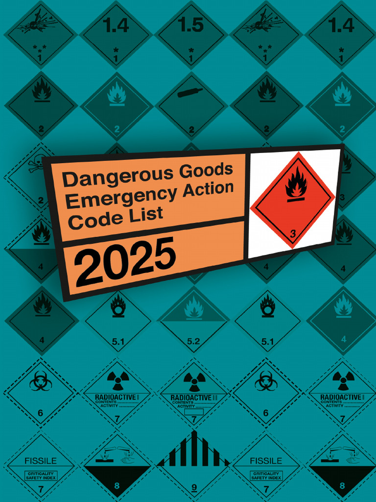 2025 Dangerous Goods Emergency Codes | PDF | Dangerous Goods | Safety