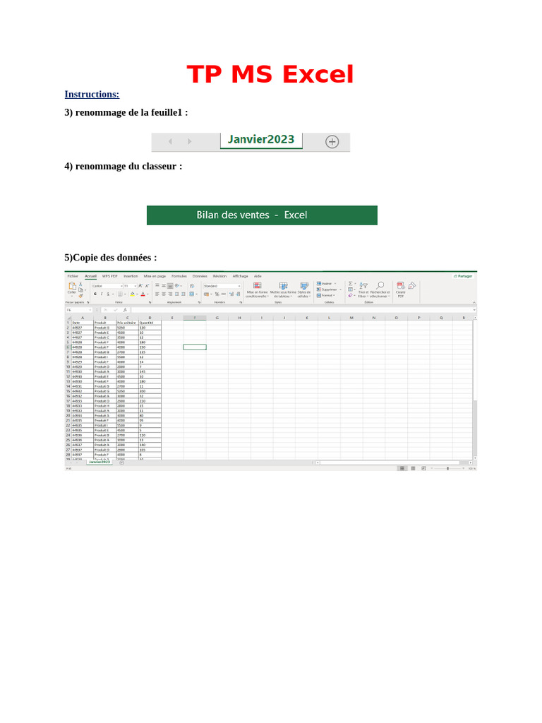 TP Excel : Gestion des Factures PDF | PDF