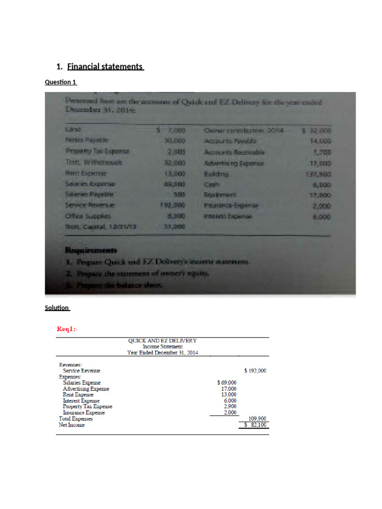Financial Statements and Journal Entries Guide | PDF