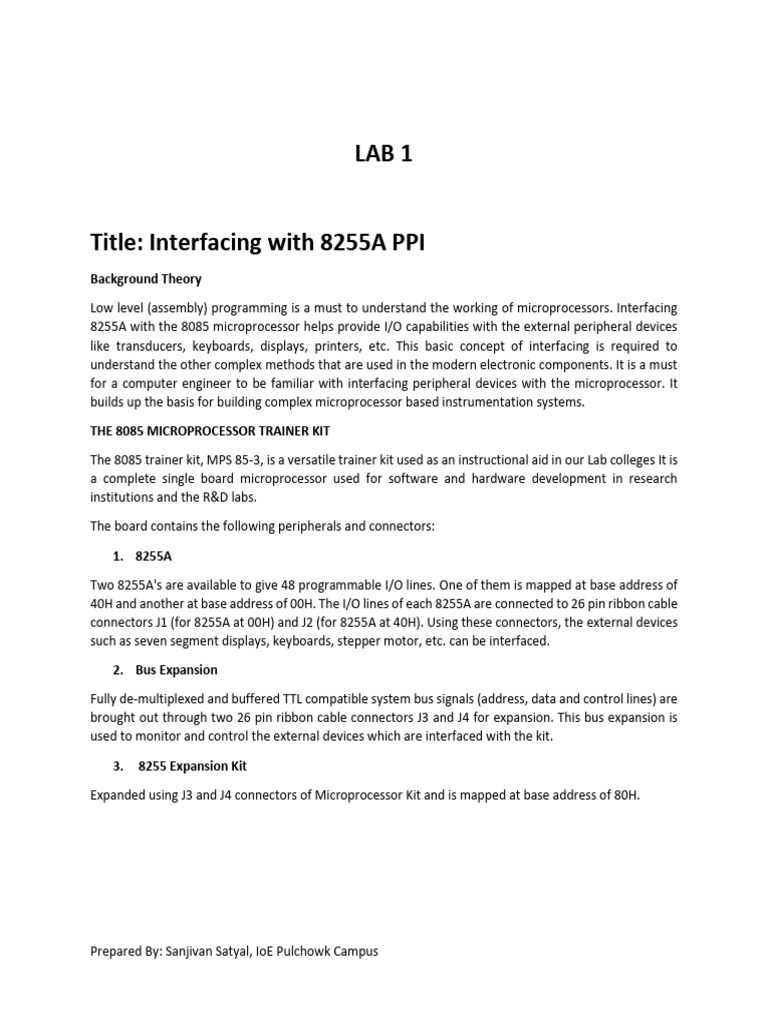 Lab 1 - Mode0,1 | PDF | Computer Hardware | Computing