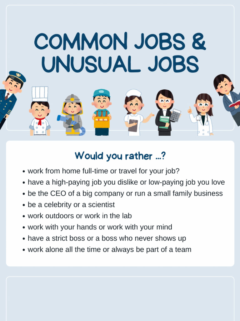 Unique Jobs and Career Tips Guide | PDF