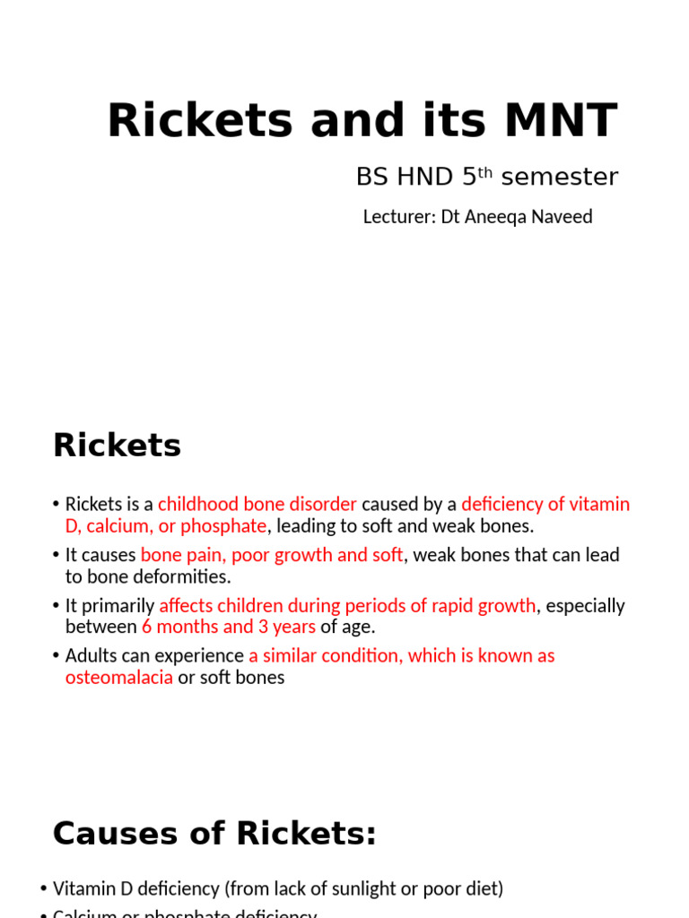 Rickets | PDF | Vitamin D | Vitamin