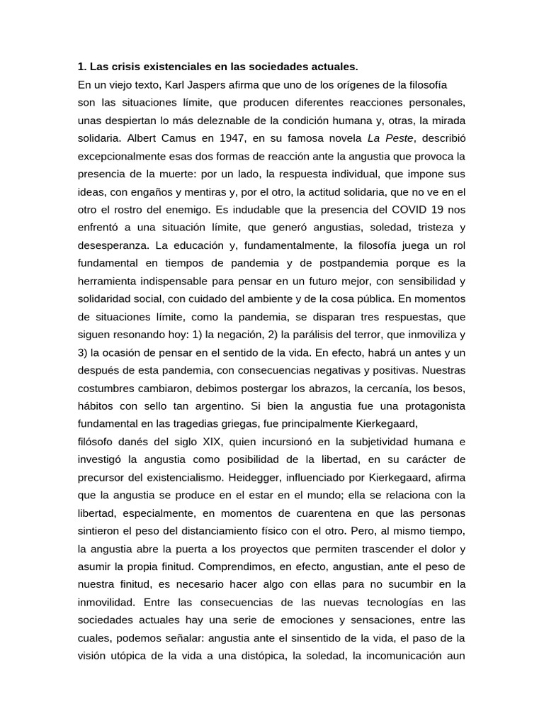 Crisis Existenciales y Filosofía Moderna | PDF | Søren Kierkegaard ...