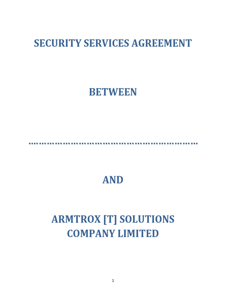 Security Services Agreement | PDF | Indemnity | Security Guard