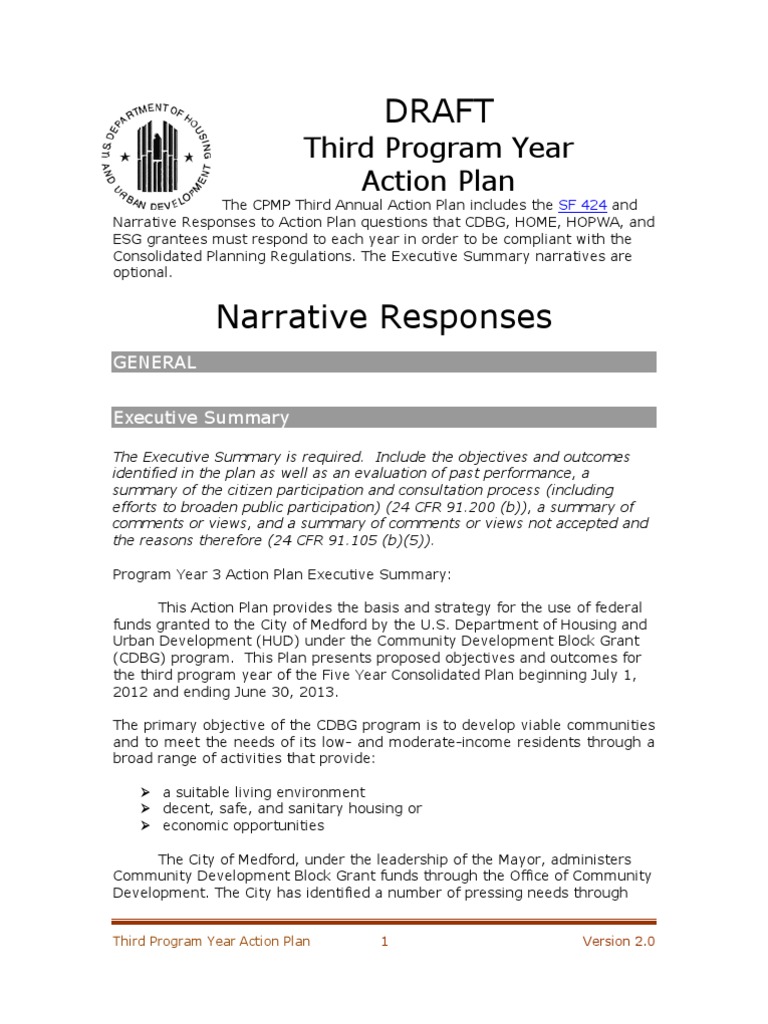 Medford CDBG Third Year Action Plan | PDF | Community Development Block ...