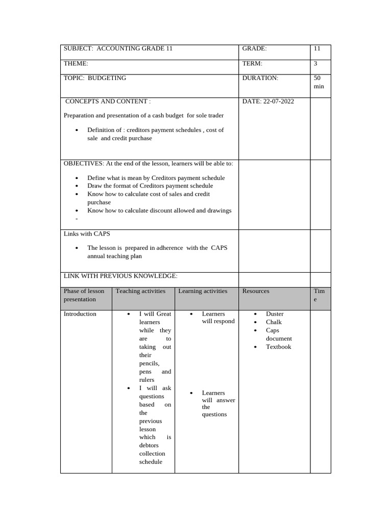 Reviced Lesson Plan Template - 093333 | PDF | Lesson Plan | Human ...