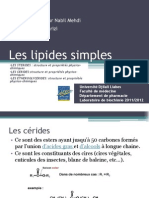 Les Lipides Simples Ceride Steride .....