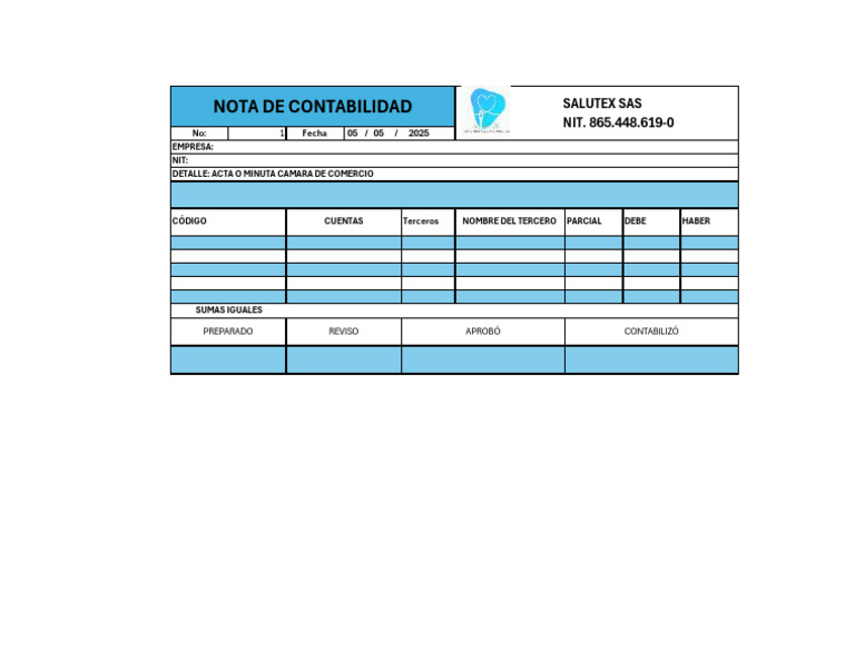 Nota de Contabilidad Acta | PDF