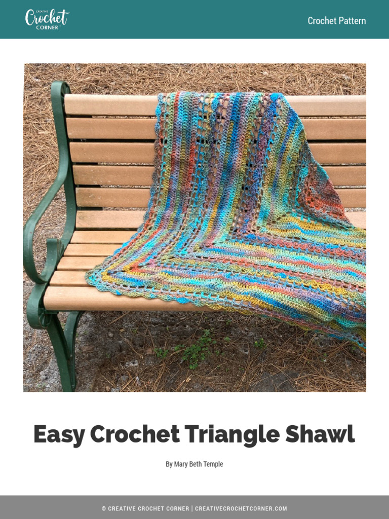 Free Triangle Crochet Shawl Pattern | PDF | Crochet | Handicrafts