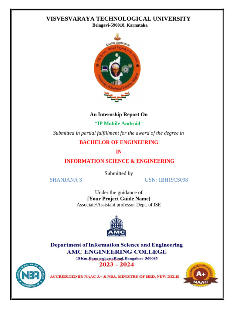 Internship Report on IP Mobile Android | PDF | Android (Operating ...
