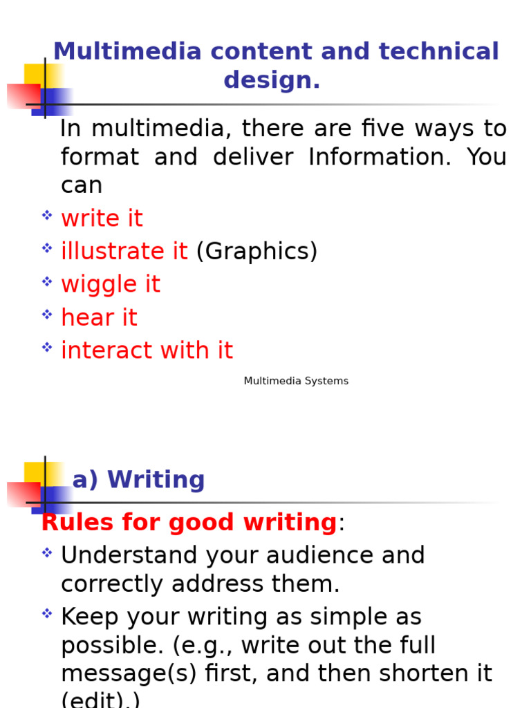 Multimedia Systems Overview | PDF | Multimedia | Graphics