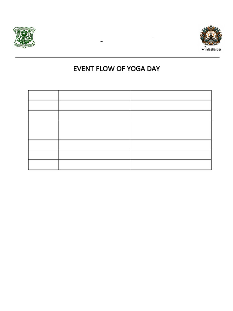 Yoga Day Event Schedule at BIT | PDF