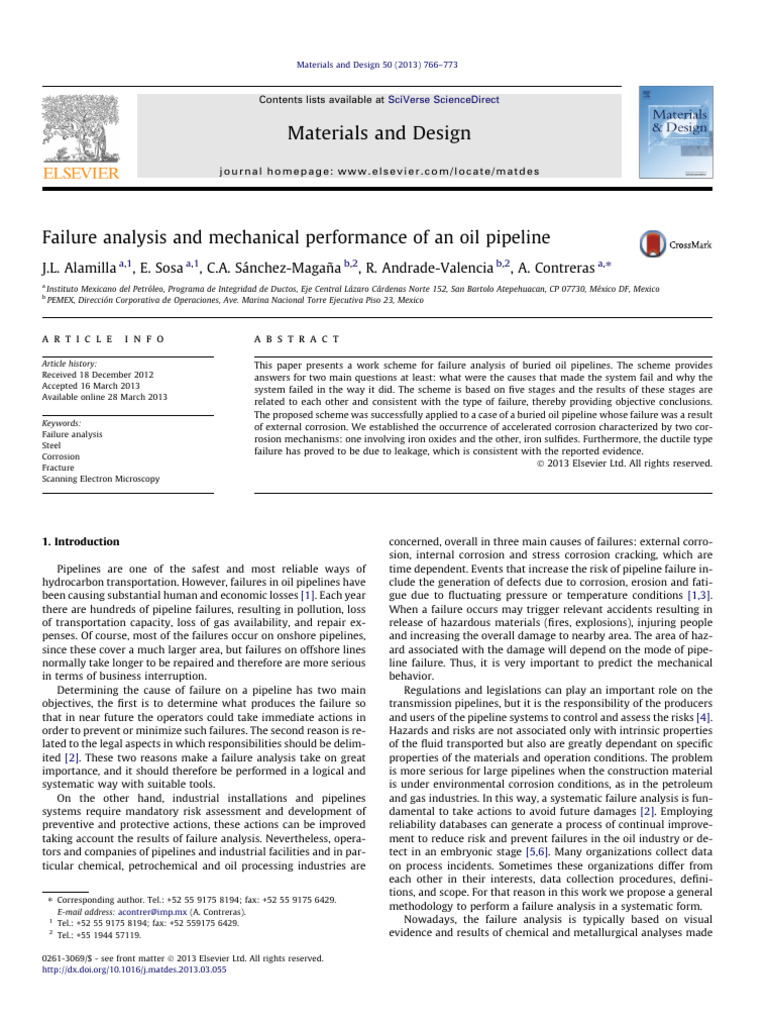 Oil Pipeline Failure Analysis and Solutions | PDF | Corrosion | Soil