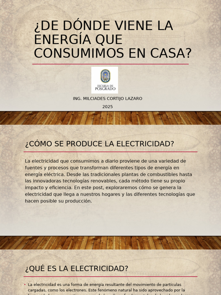 De Dónde Viene La Energía Que Consumimos | PDF | Energía renovable ...