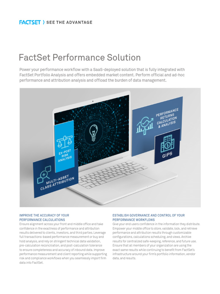 Enhance Performance Accuracy with FactSet | PDF | Fact Set | Data ...