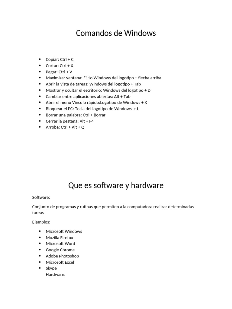 Comandos de Windows | PDF