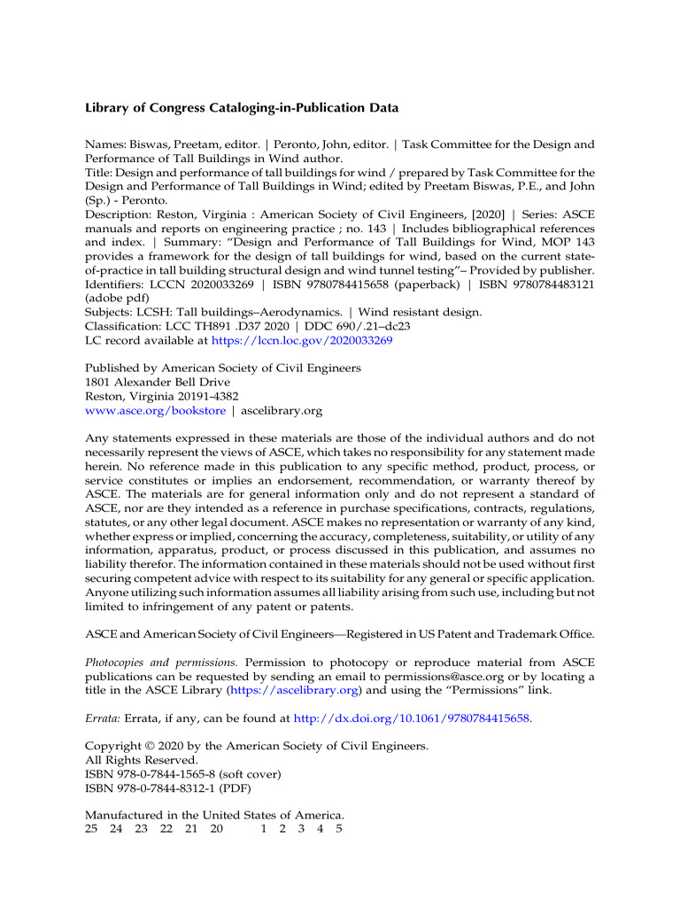 Design and Performance of Tall Buildings For Wind (2020, ASCE) - 3 ...