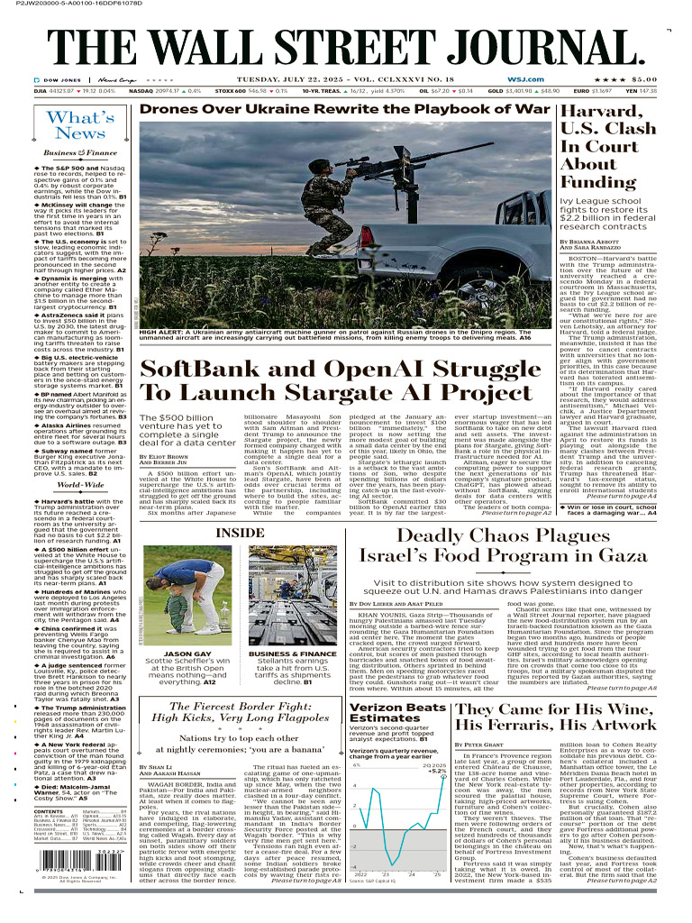 WSJNewsPaper 7-22-2025 | PDF | Gaza Strip