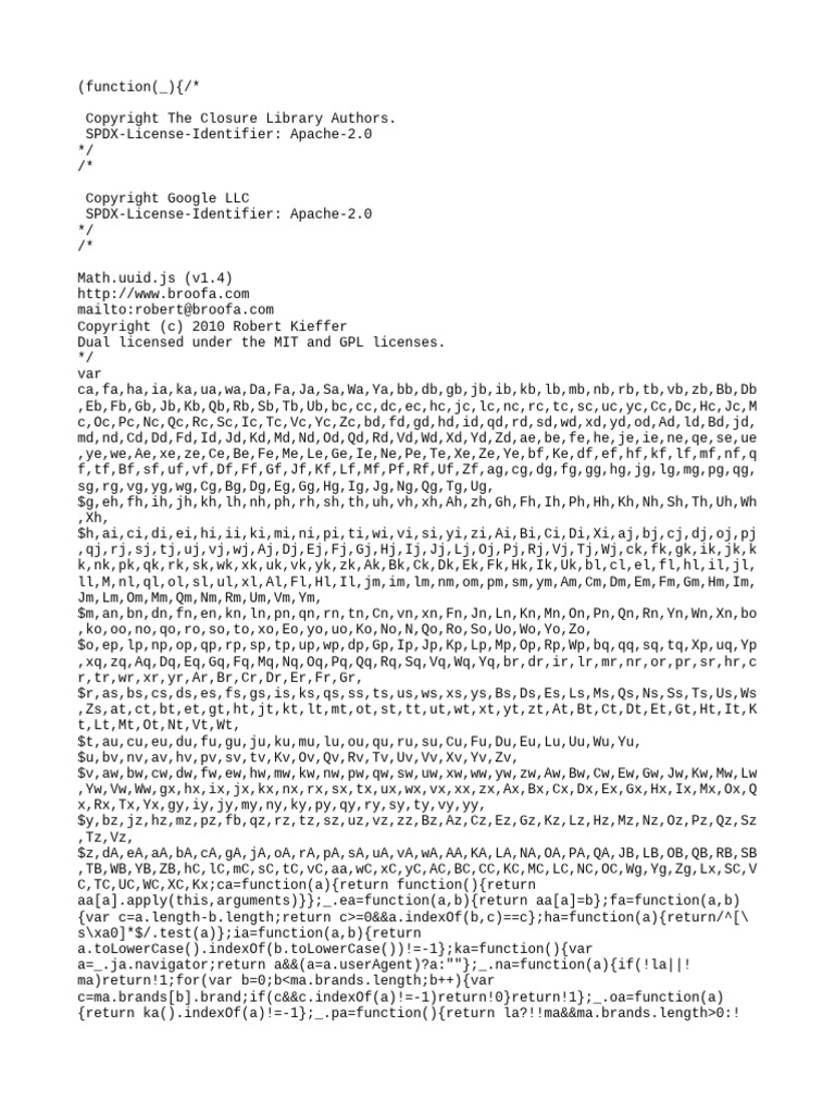 Math.uuid.js Library Overview | PDF