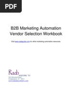 B2B Marketing Automation Vendor Selection Workbook by Raab Guide