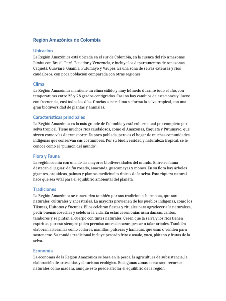 Clima y biodiversidad en la Amazonía colombiana | PDF | Selva amazónica ...