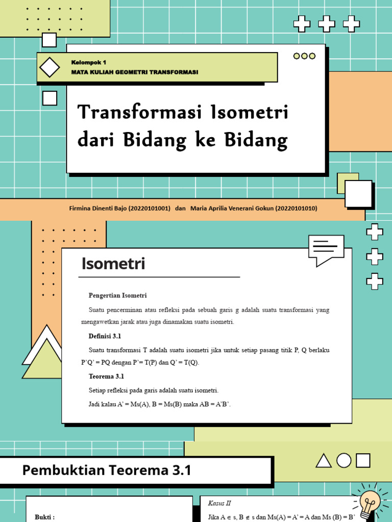 Geometri Transformasi Transformasi Isometri Pdf