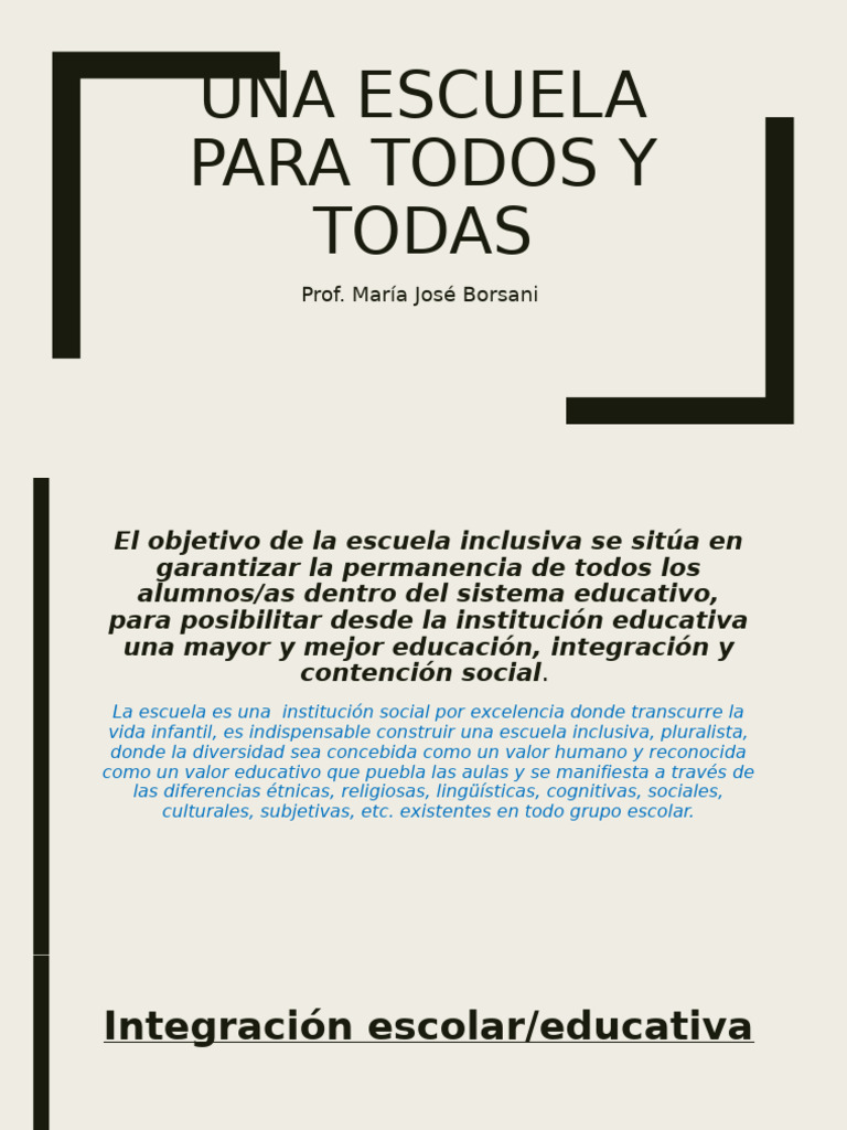 Escuela Inclusiva: Diversidad y Educación | PDF | Plan de estudios ...