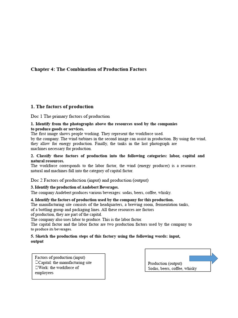 Correction of I - The Factors of Production (Chapter 4) | PDF