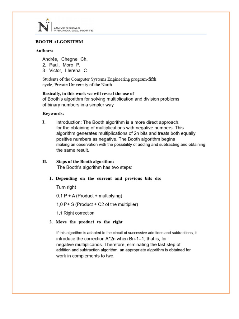 BOOTH ALGORITHM - Work | PDF | Multiplication | Theory Of Computation