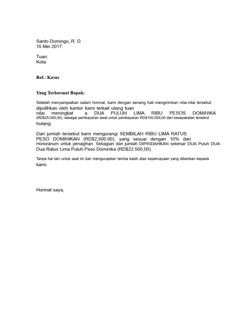 SURAT Utang | PDF