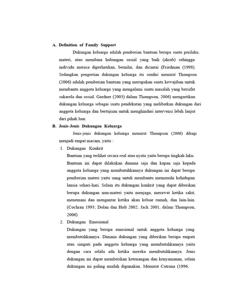 Macam-Macam Dukungan Keluarga | PDF