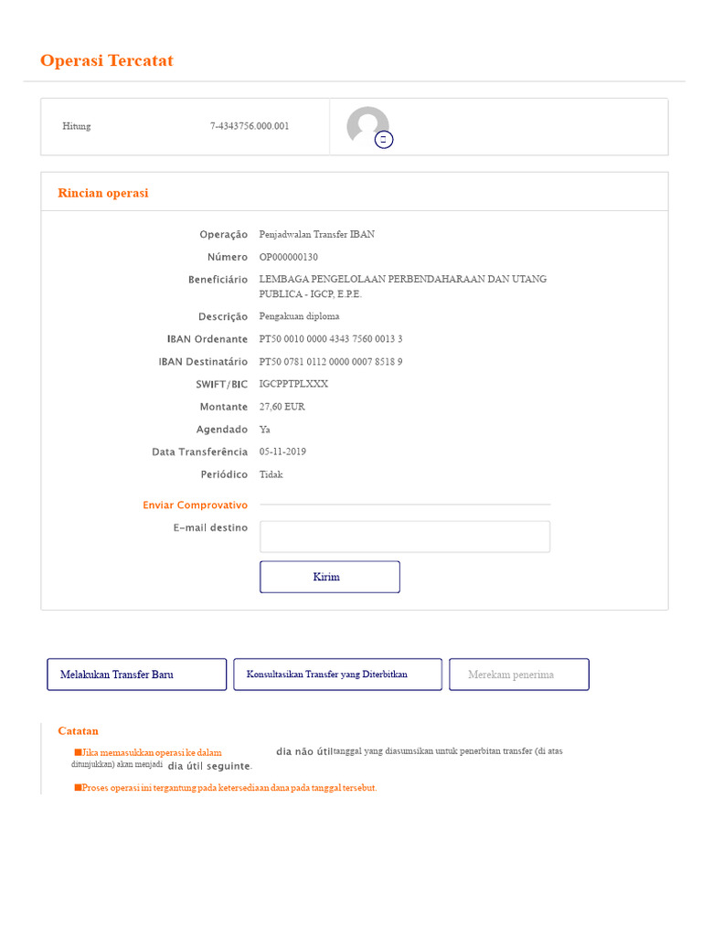 BPI Net - Transfer IBAN | PDF