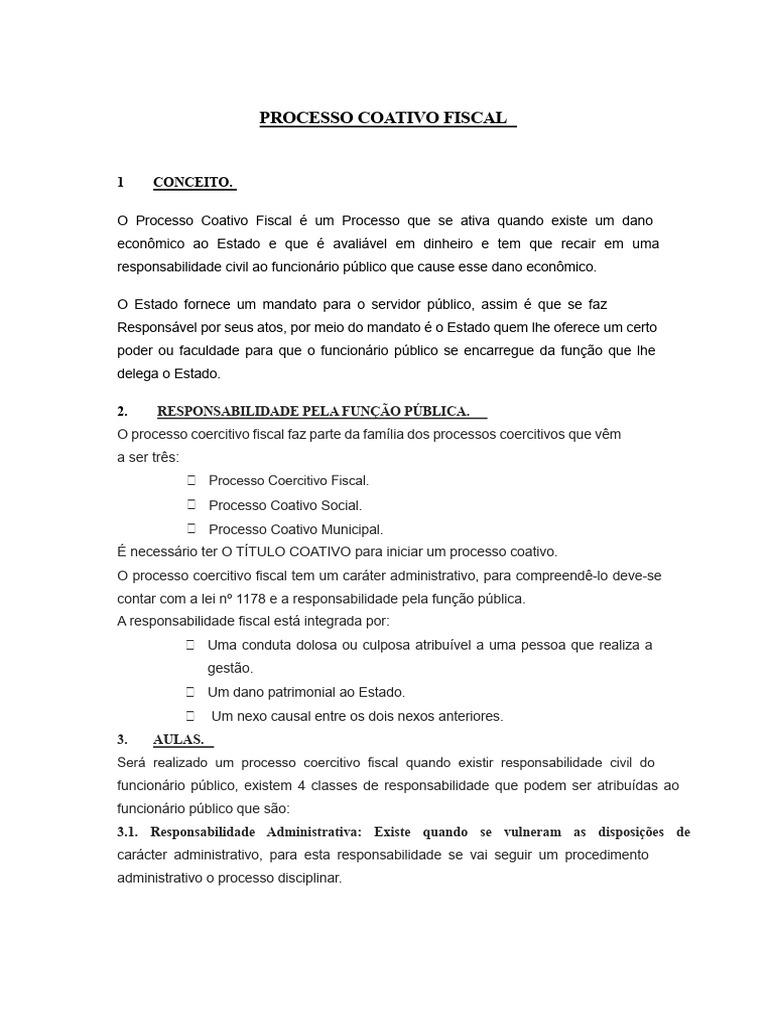 Entenda o Processo Coativo Fiscal | PDF | Sentença (jurídico) | Estado